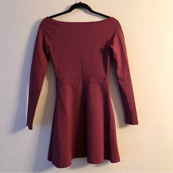 Sunday Best Burgundy Long Sleeve Dress - Picture 4 of 8